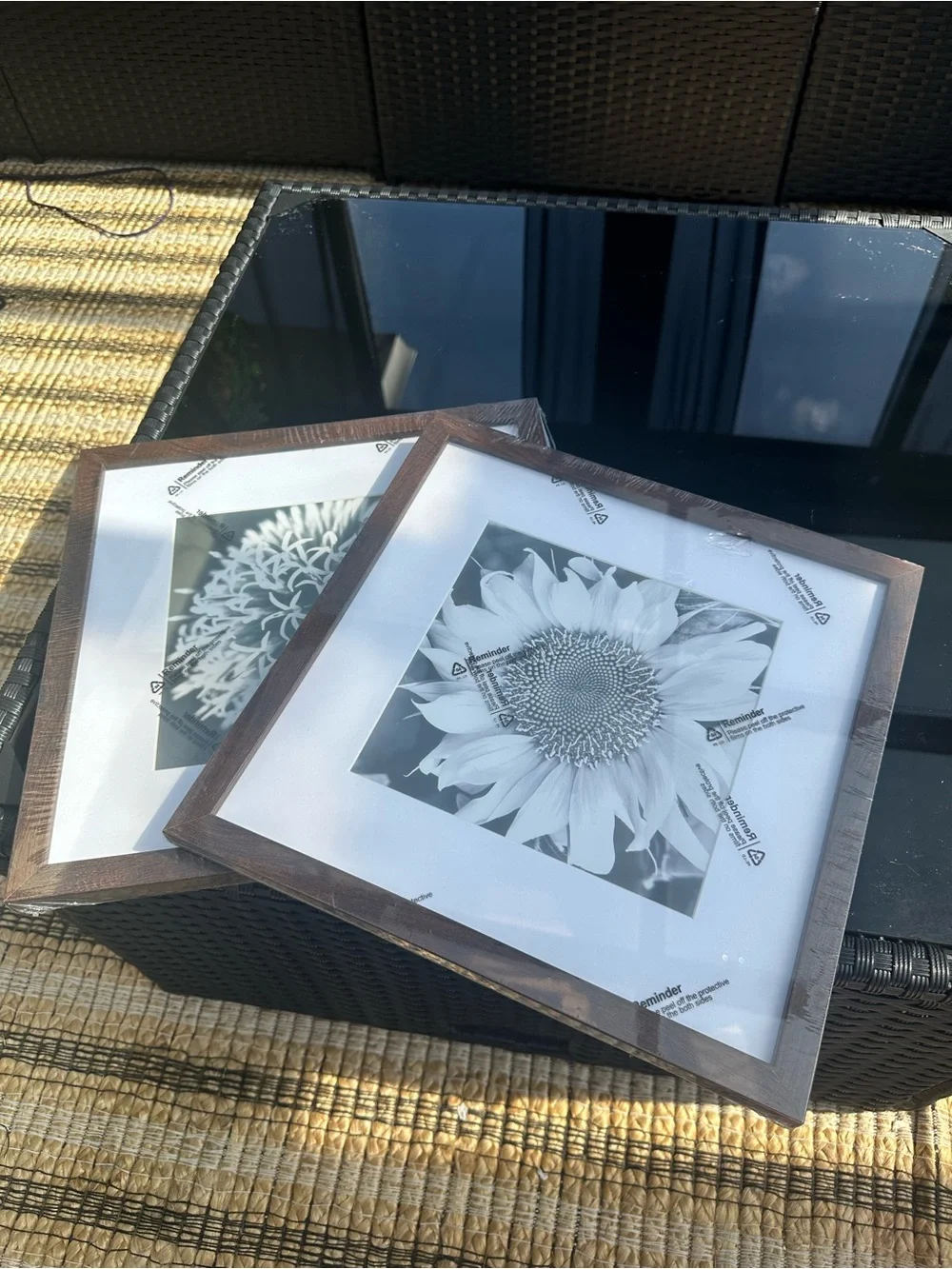 12x12 Wood Grain Brown Square Photo Frame - Home Accents